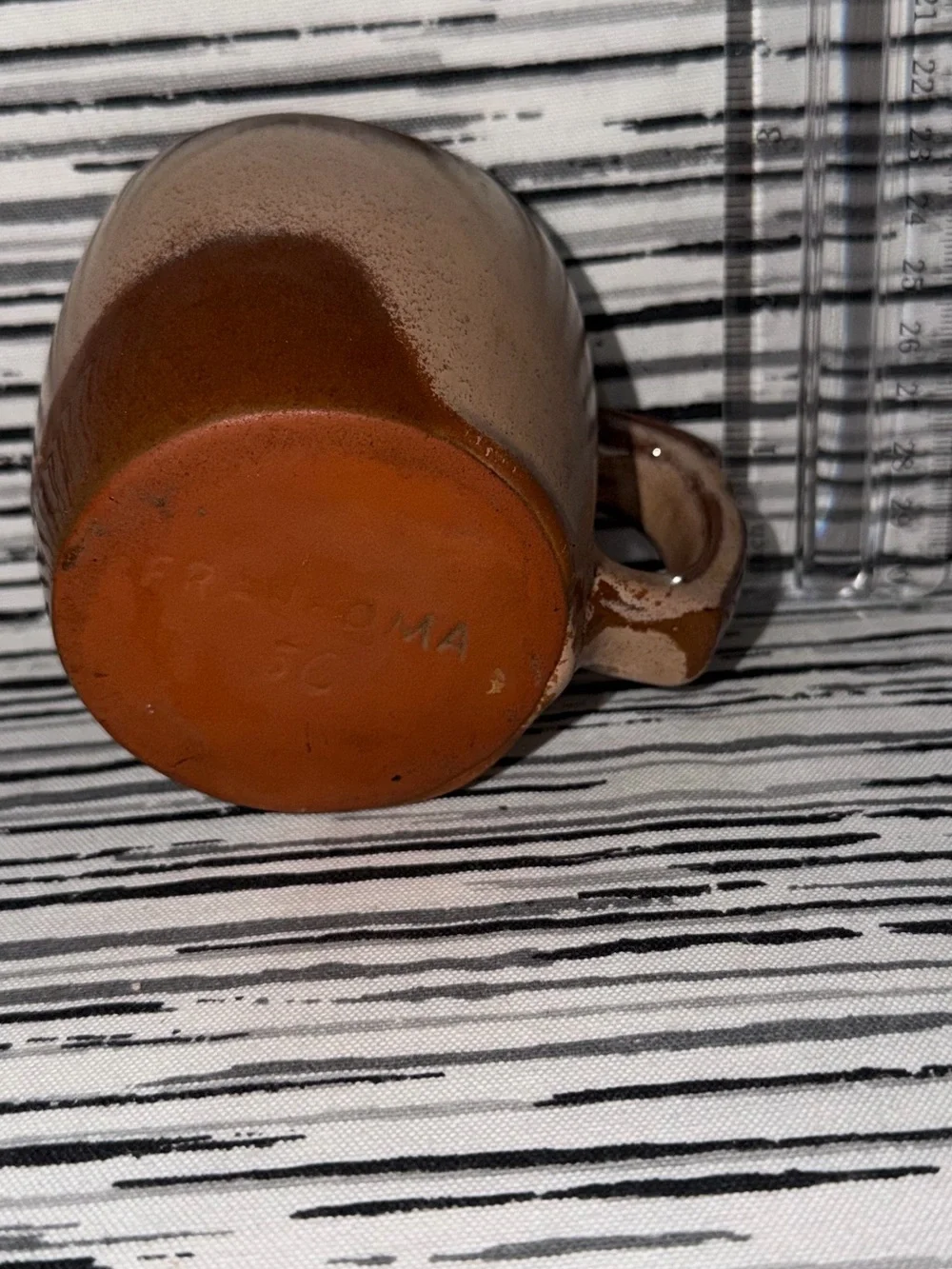 Frank-Oma 5c Handmade Ceramic Mug with Desert Gold / Desert Sand Glaze.